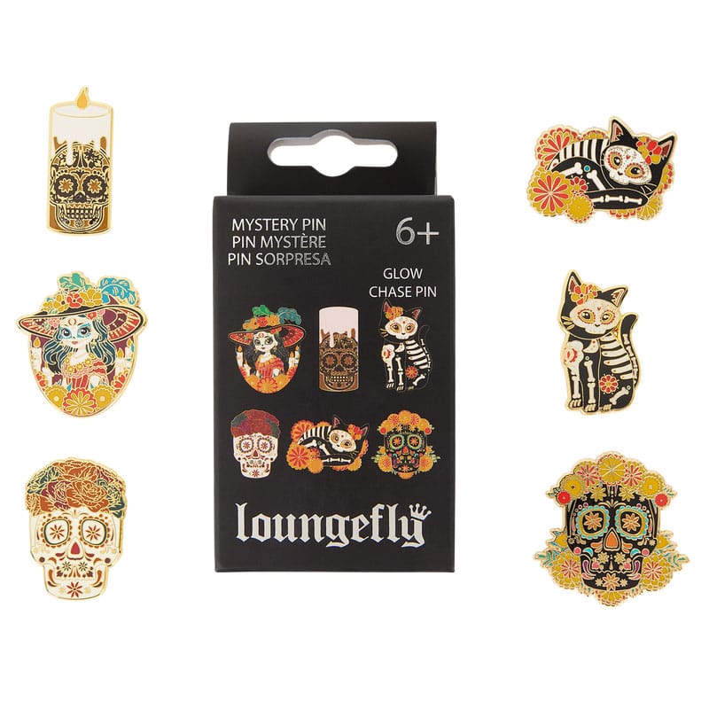 Loungefly Enamel Pins Blind Box Dia de los Muertos Assortment 12 Loungefly