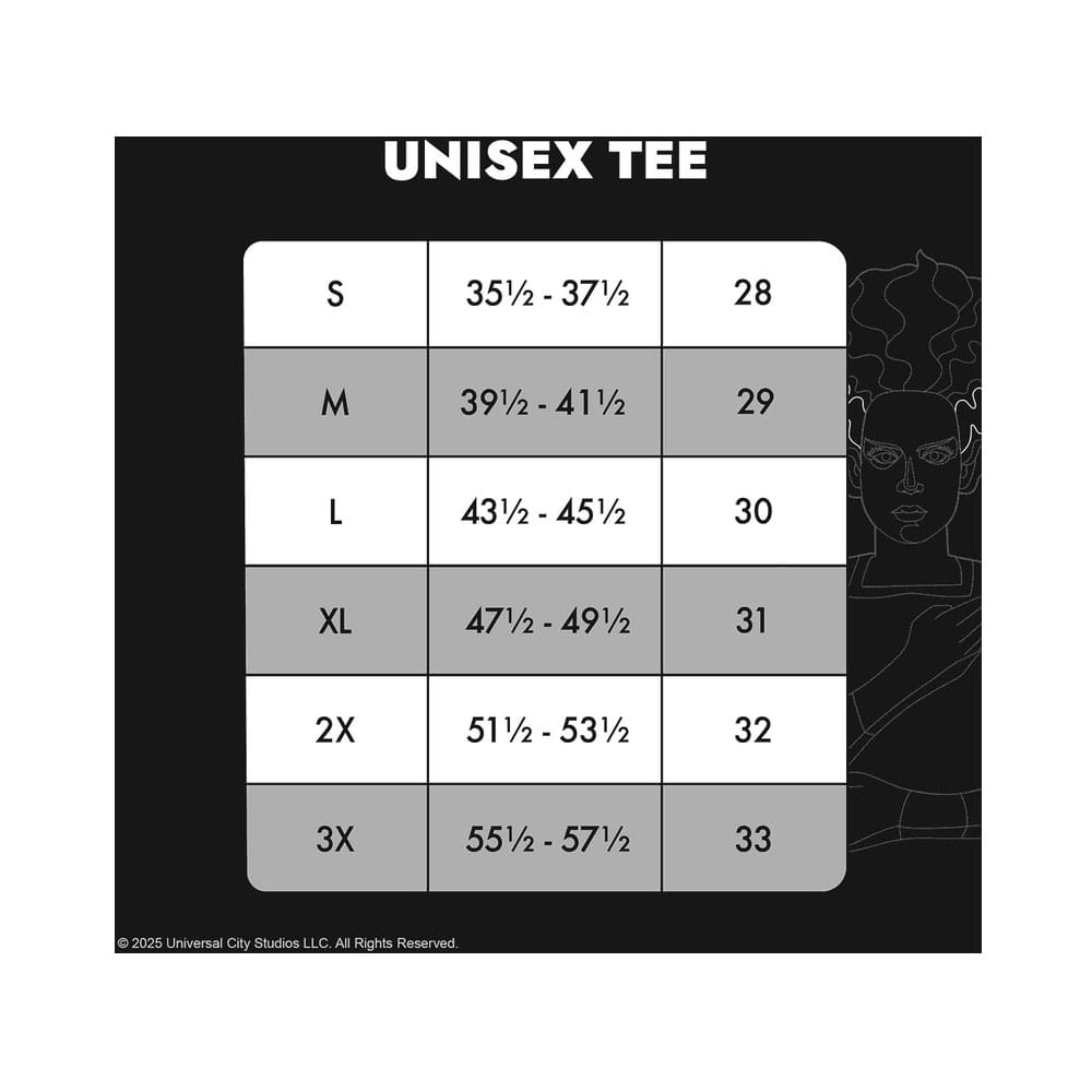 Universal Monsters by Loungefly Tee T Shirt Unisex Bride of Frankenstein Size M Loungefly