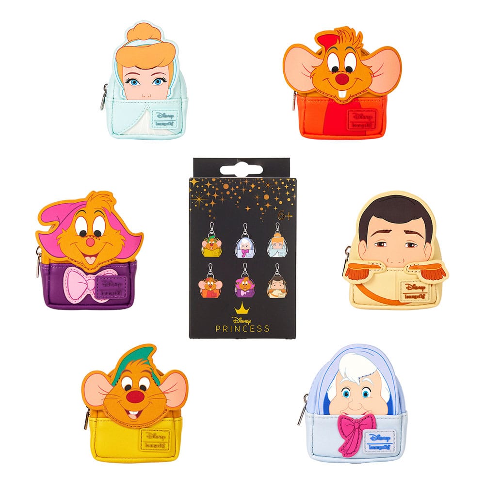 Disney Cinderella 75th Anniversary by Loungefly Bag Charm Mystery Box Display 15 Loungefly