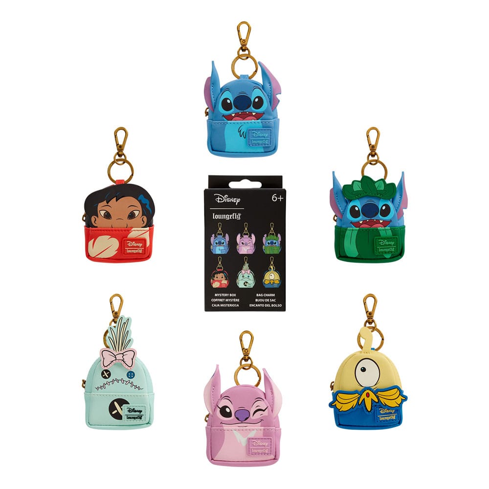 Disney Lilo & Stitch by Loungefly Bag Charm Mystery Box Display 15 Loungefly