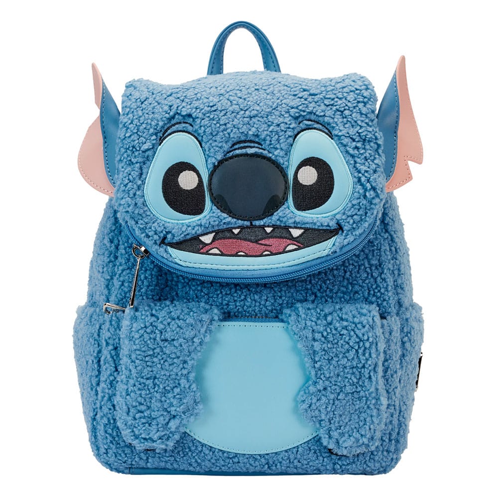 Disney by Loungefly Backpack Stitch Plush Pocket Loungefly
