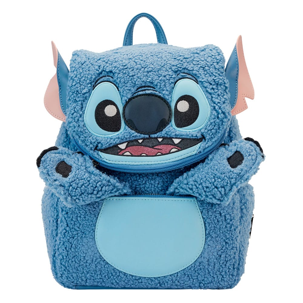 Disney by Loungefly Backpack Stitch Plush Pocket Loungefly