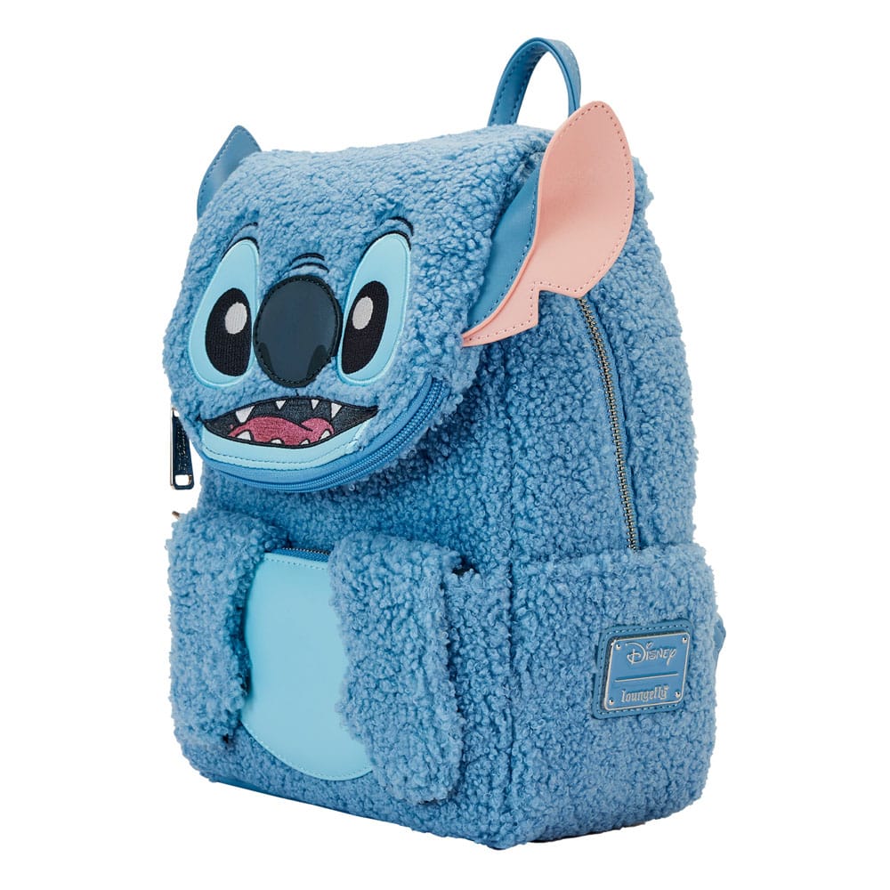 Disney by Loungefly Backpack Stitch Plush Pocket Loungefly