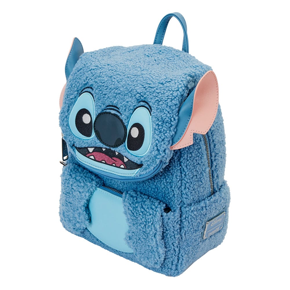Disney by Loungefly Backpack Stitch Plush Pocket Loungefly