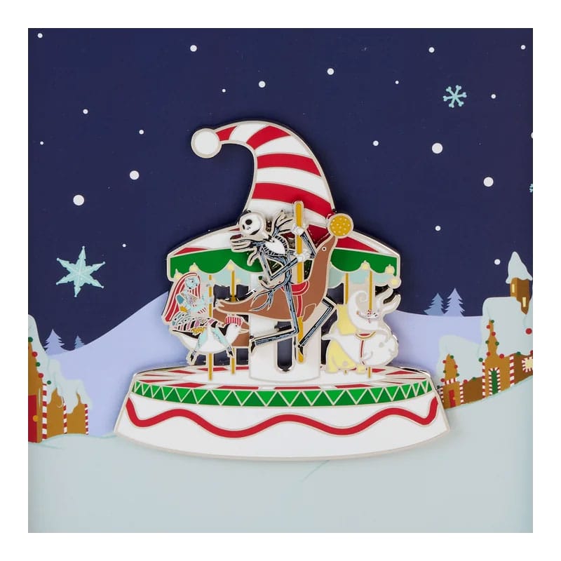 Nightmare Before Christmas by Loungefly Enamel 3" Pins Christmas Town Carousel 3" Limited Edition Loungefly