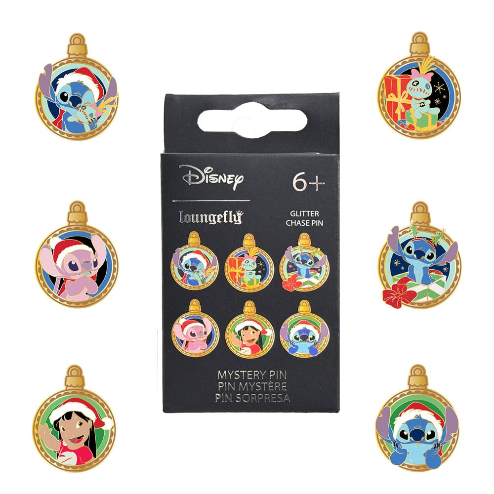 Disney by Loungefly Enamel Pins Blind Box Lilo & Stitch Holiday Ornaments Assortment 12 Loungefly