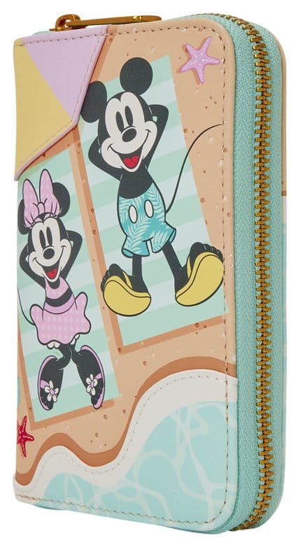 Mickey & Minnie Beach Fun Zip Around Wallet Loungefly