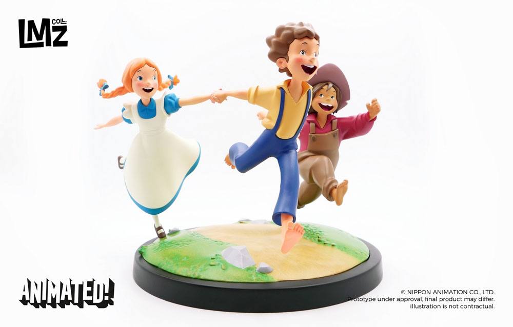 The Adventures of Tom Sawyer Animated! Statue Tom Huck & Becky LMZ Collectibles