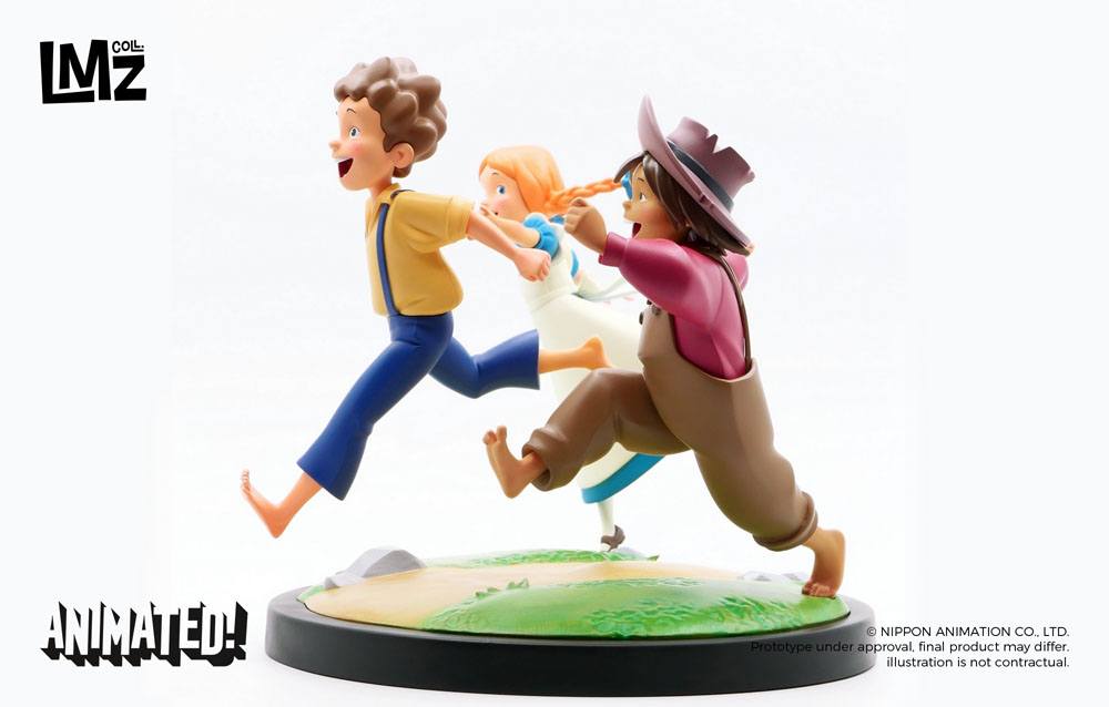 The Adventures of Tom Sawyer Animated! Statue Tom Huck & Becky LMZ Collectibles