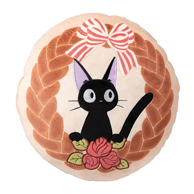 Kiki's Delivery Service Pillow Jiji Bread Wreath Marushin