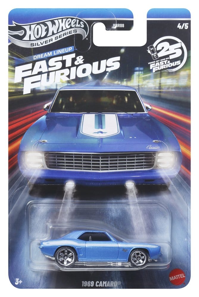 Fast &amp; Furious Hot Wheels Silver Series Die Cast Vehicles 1/64 979N Assortment 24 Mattel