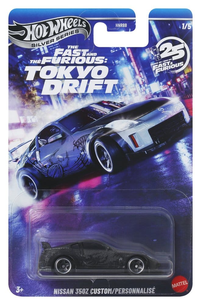 Fast & Furious Hot Wheels Silver Series Die Cast Vehicles 1/64 979M Tokyo Drift Assortment 24 Mattel