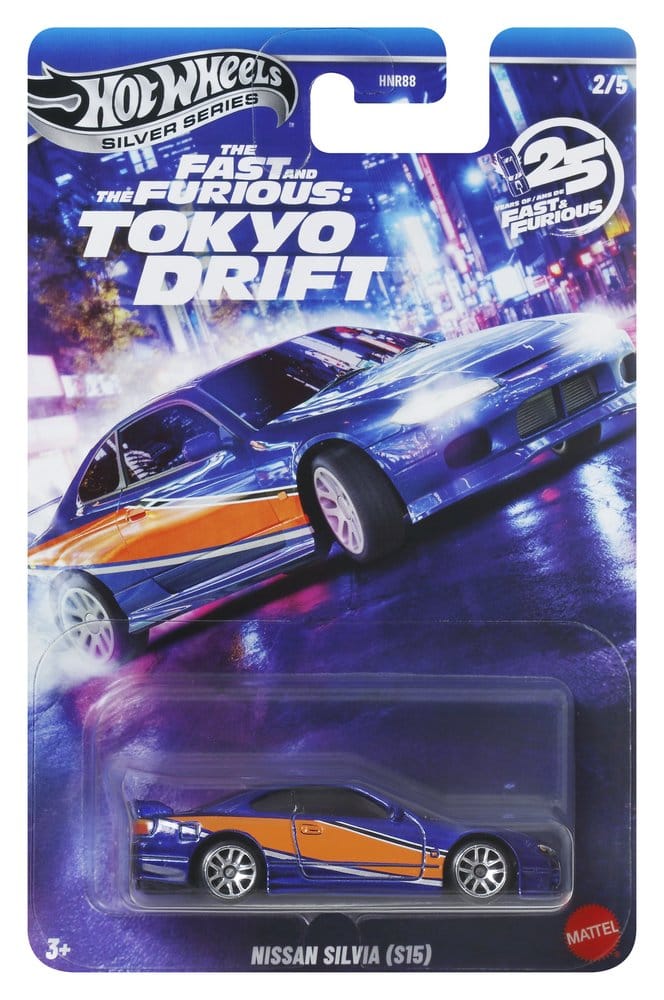 Fast & Furious Hot Wheels Silver Series Die Cast Vehicles 1/64 979M Tokyo Drift Assortment 24 Mattel