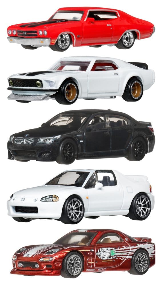 Fast & Furious Hot Wheels Premium Die Cast Vehicles 1/64 979P Assortment 10 Mattel