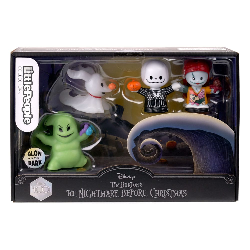The Nightmare Before Christmas Fisher Price Little People Collector Mini Figures 4 Pack Mattel