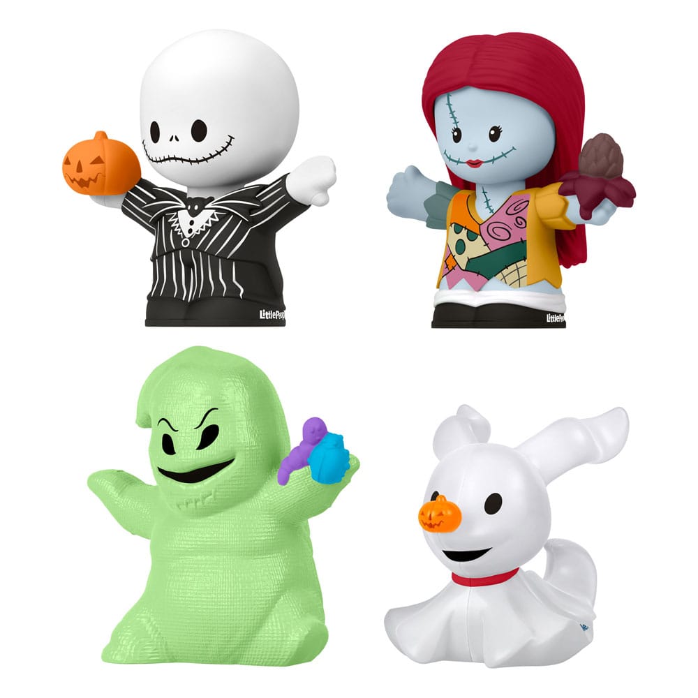 The Nightmare Before Christmas Fisher Price Little People Collector Mini Figures 4 Pack Mattel