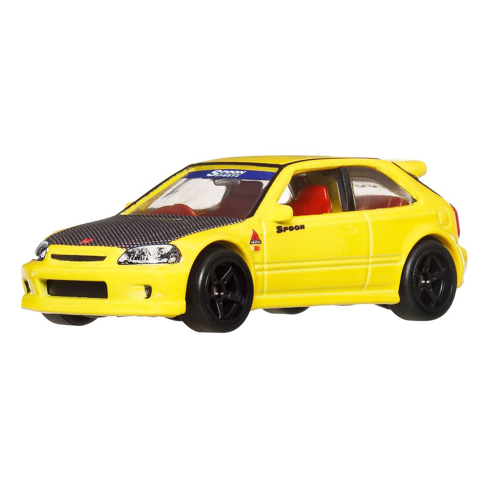 Hot Wheels Premium Car Culture Diecast Vehicle 2 Pack 1/64 '99 Honda Civic Type R EK9 & Honda Civic Type R Mattel