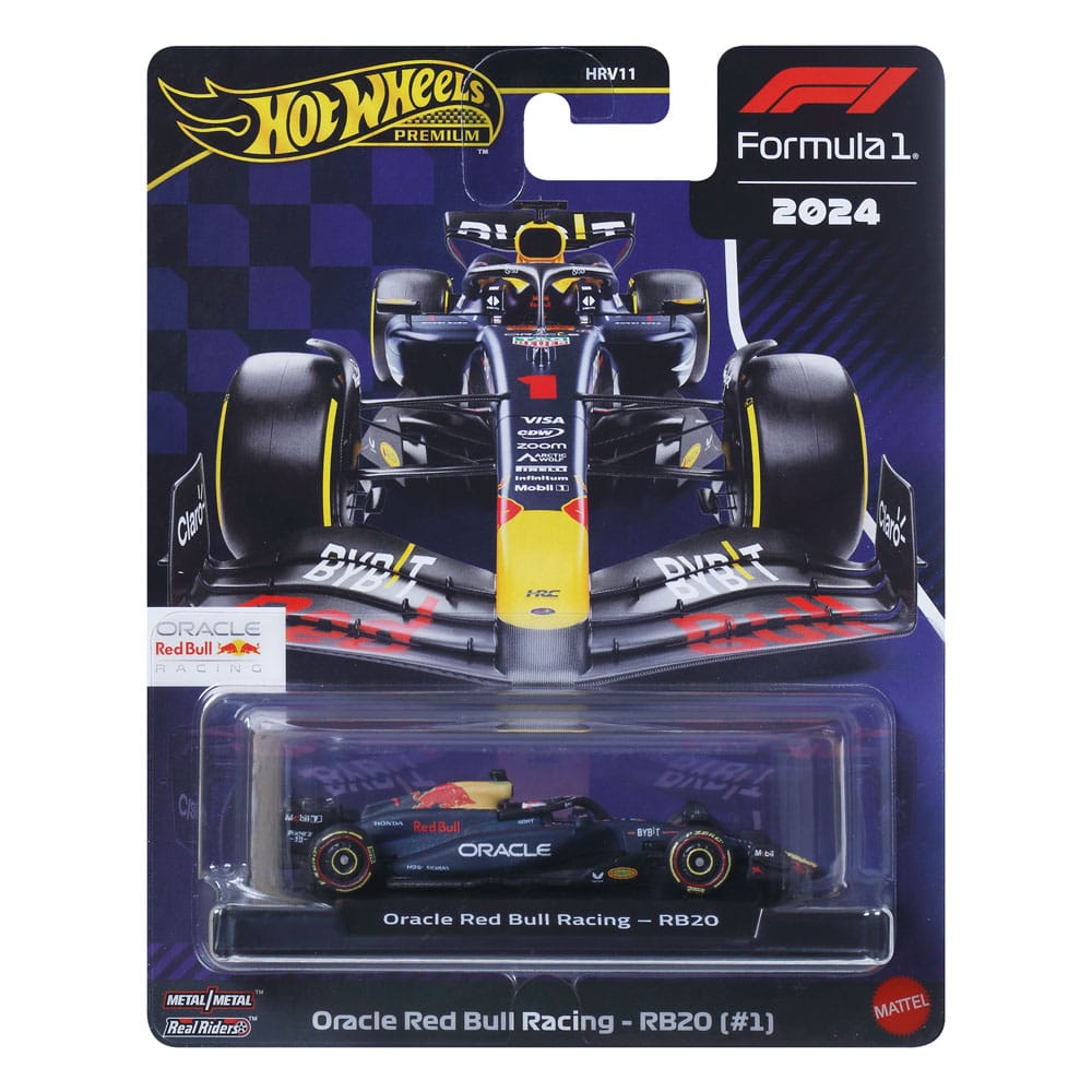 Formula 1 Hot Wheels Premium Diecast Vehicle 1/64 Oracle Red Bull Racing RB20 #1 Max Verstappen 2024 Mattel