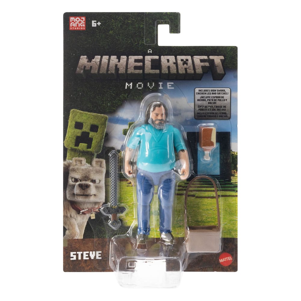 A Minecraft Movie Action Figure Steve Mattel