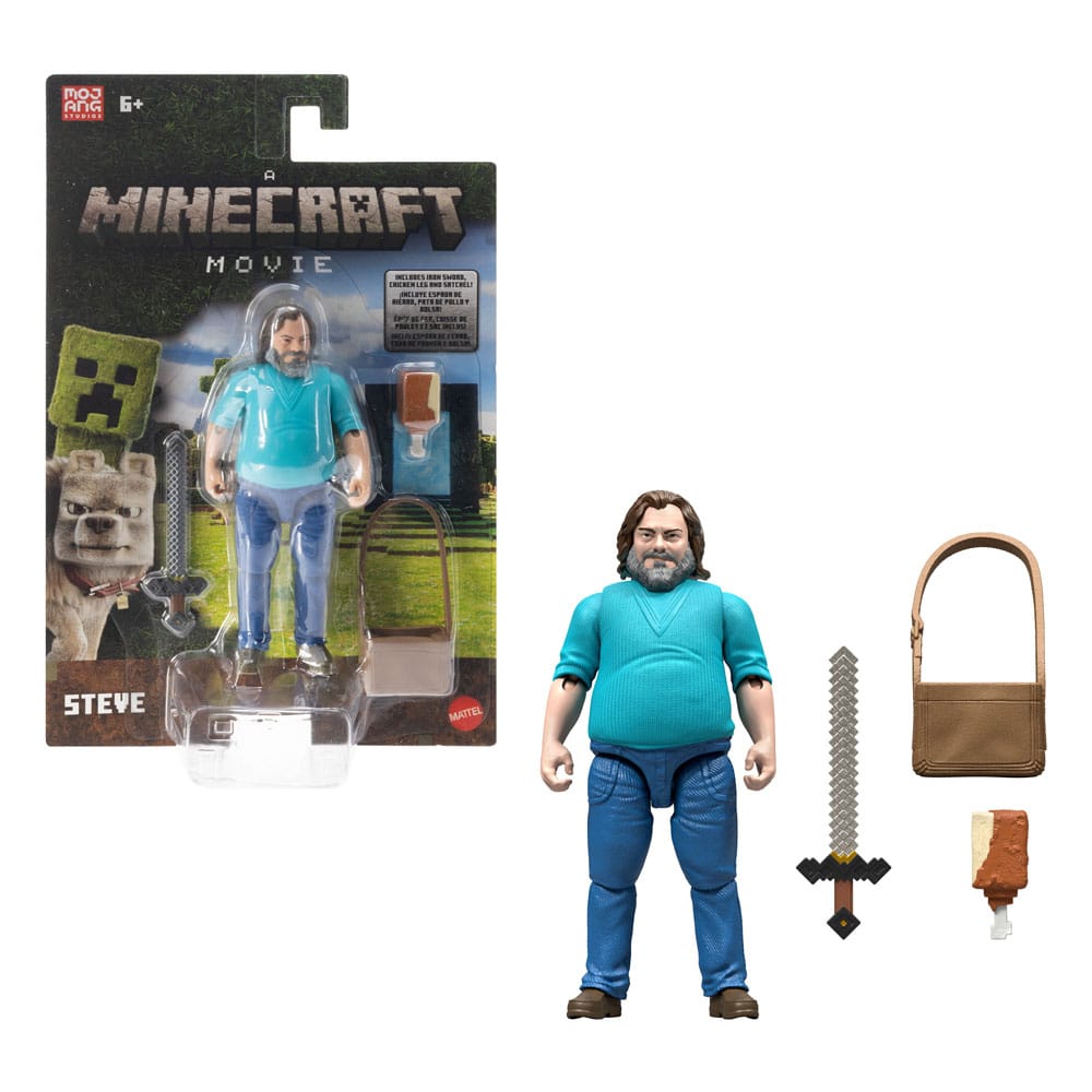 A Minecraft Movie Action Figure Steve Mattel