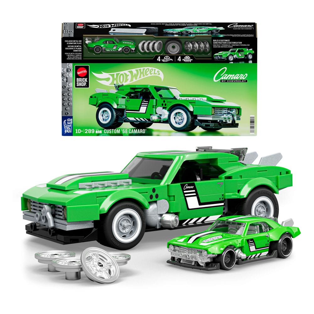 Mattel Brick Shop Hot Wheels Speed Series Building Set 1/32 Custom '68 Camaro Mattel