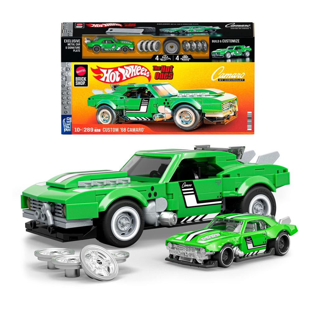 Mattel Brick Shop Hot Wheels Speed Series Building Set 1/32 Custom '68 Camaro Mattel
