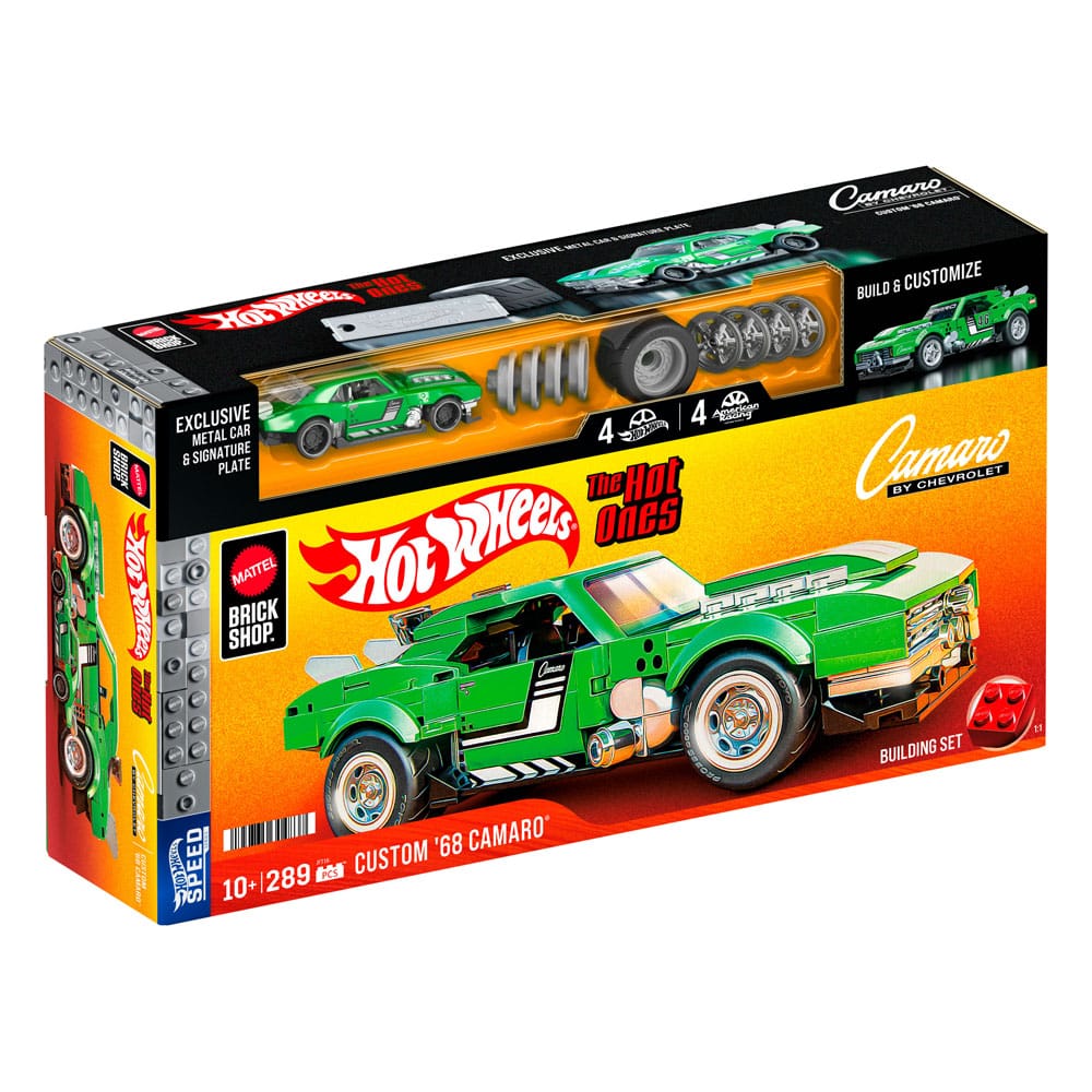 Mattel Brick Shop Hot Wheels Speed Series Building Set 1/32 Custom '68 Camaro Mattel