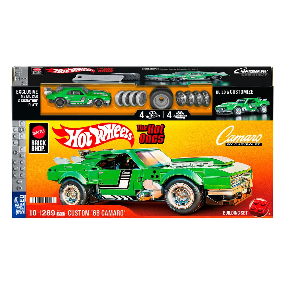 Mattel Brick Shop Hot Wheels Speed Series Building Set 1/32 Custom '68 Camaro Mattel