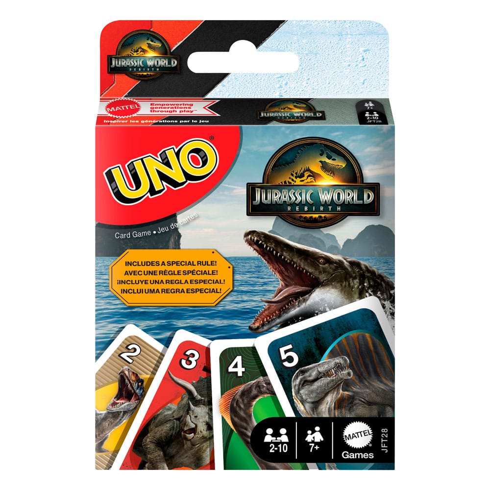 Jurassic World Rebirth UNO Card Game Mattel