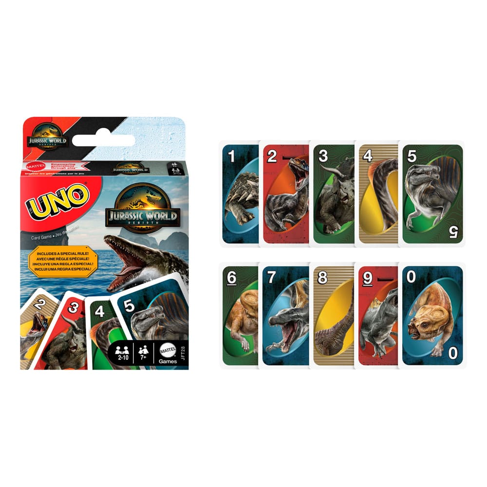 Jurassic World Rebirth UNO Card Game Mattel
