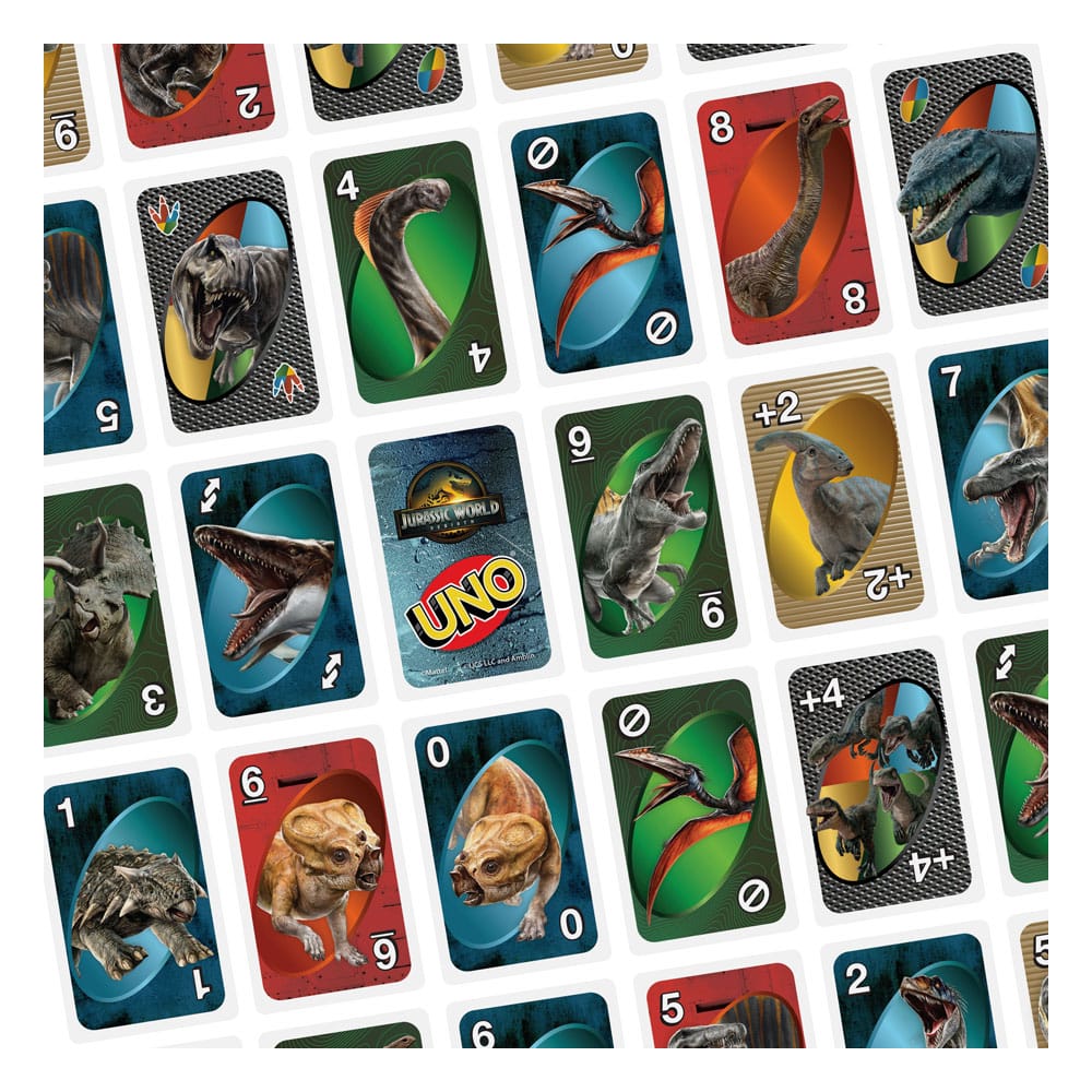 Jurassic World Rebirth UNO Card Game Mattel