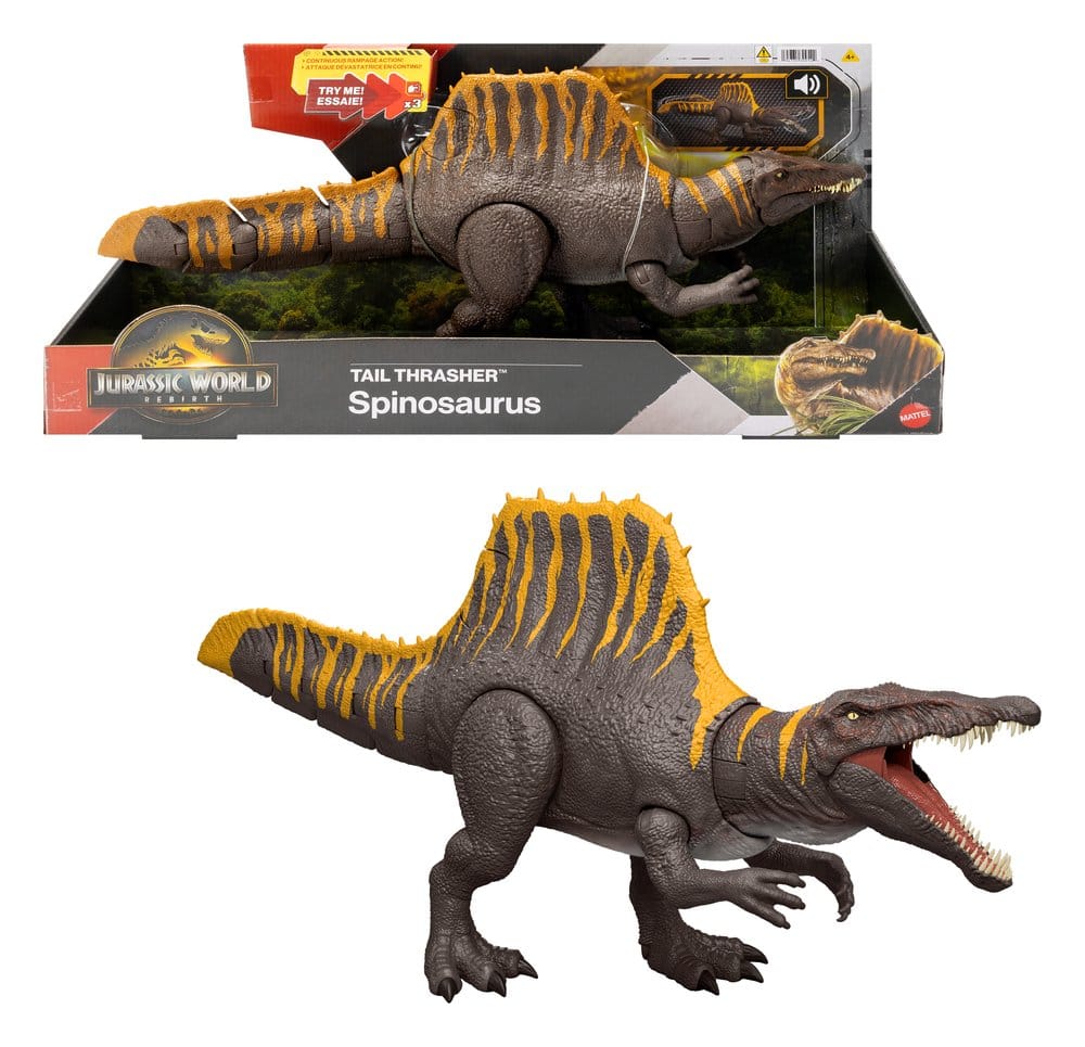 Jurassic World Rebirth Action Figure Tail Thrasher Spinosaurus Mattel