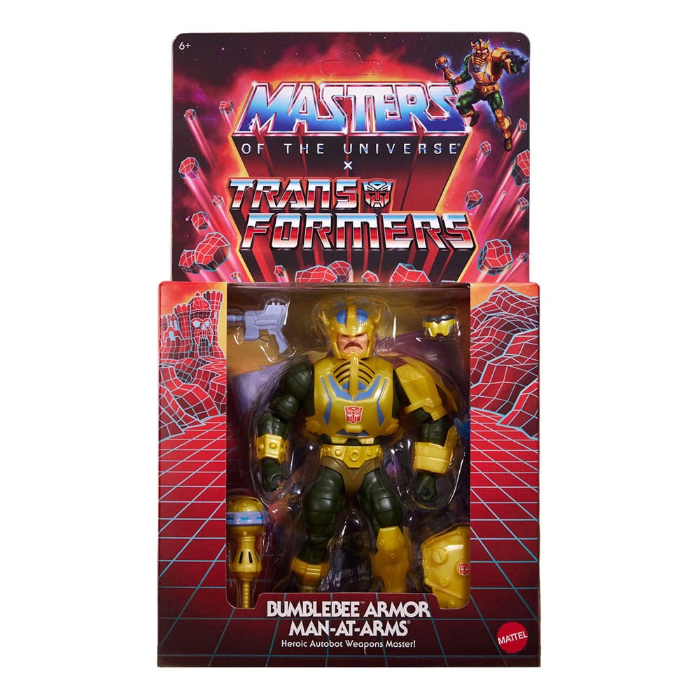 Masters of the Universe x Transformers Action Figure Bumblebee Armor Man At Arms heo European Exclusive Mattel