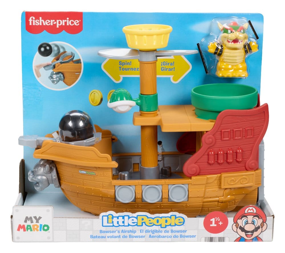 My Mario Little People Playset Bowser's Airship Mattel