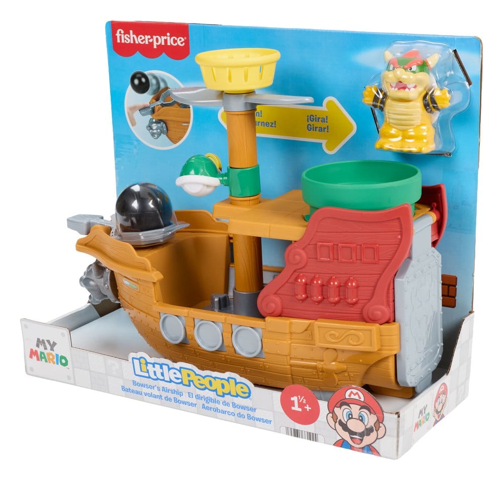 My Mario Little People Playset Bowser's Airship Mattel