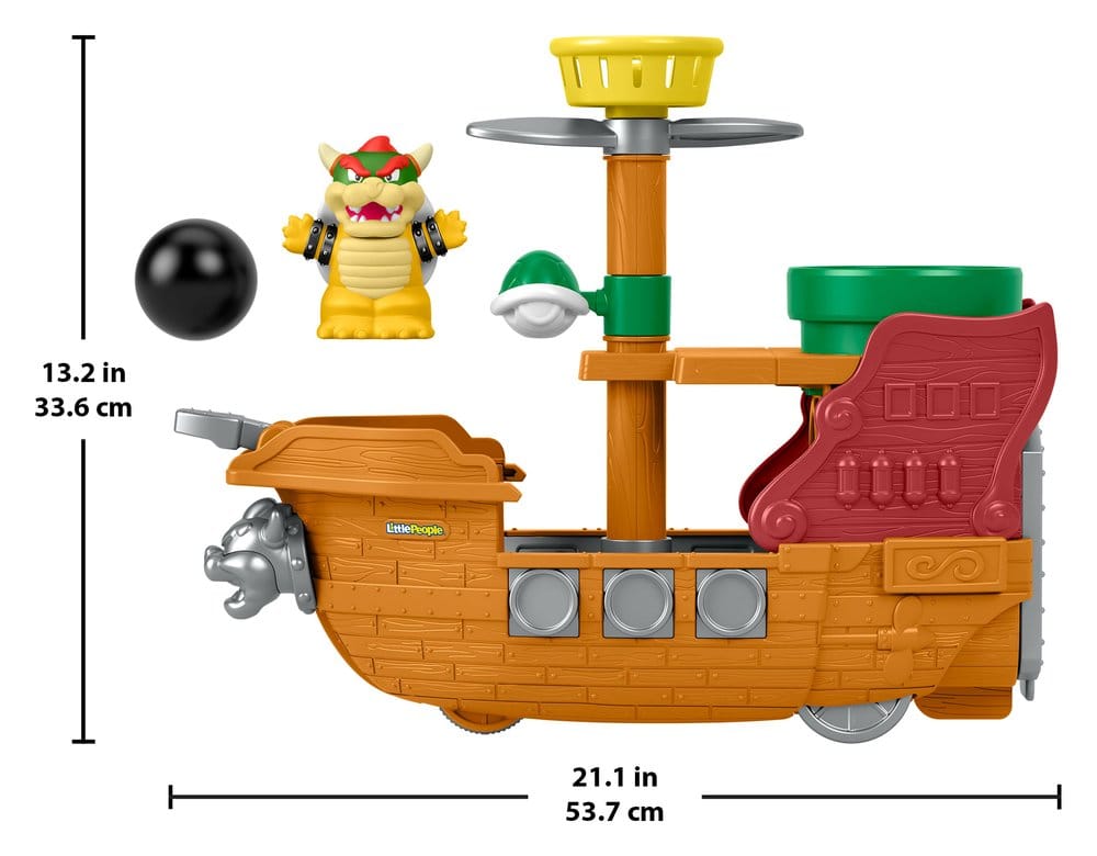 My Mario Little People Playset Bowser's Airship Mattel