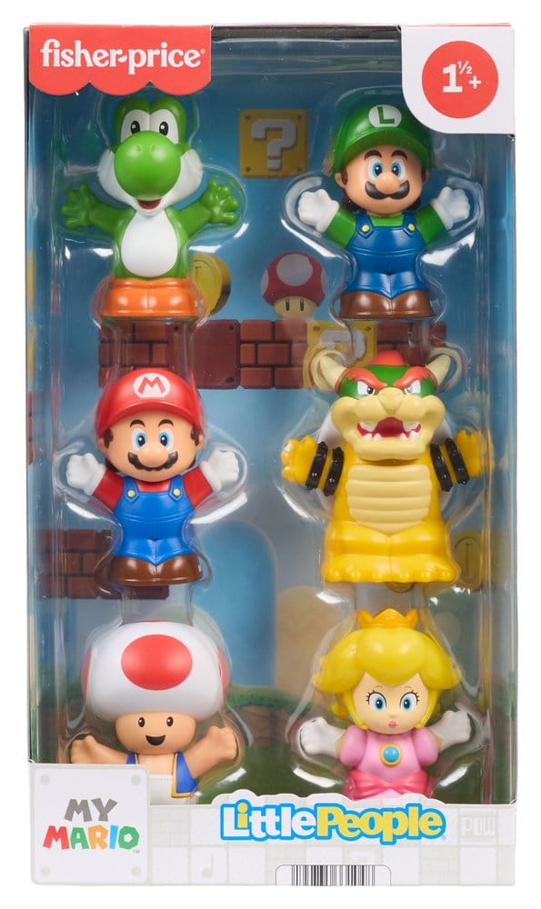 My Mario Little People Collector Mini Figure 6 Pack Mattel