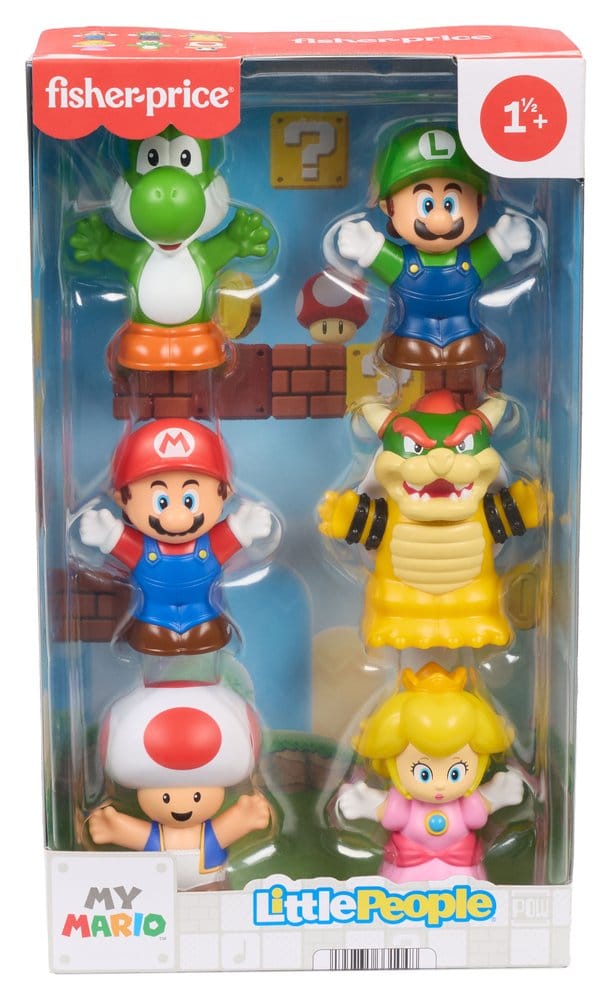 My Mario Little People Collector Mini Figure 6 Pack Mattel