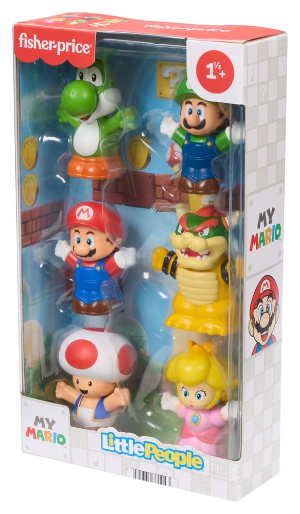 My Mario Little People Collector Mini Figure 6 Pack Mattel