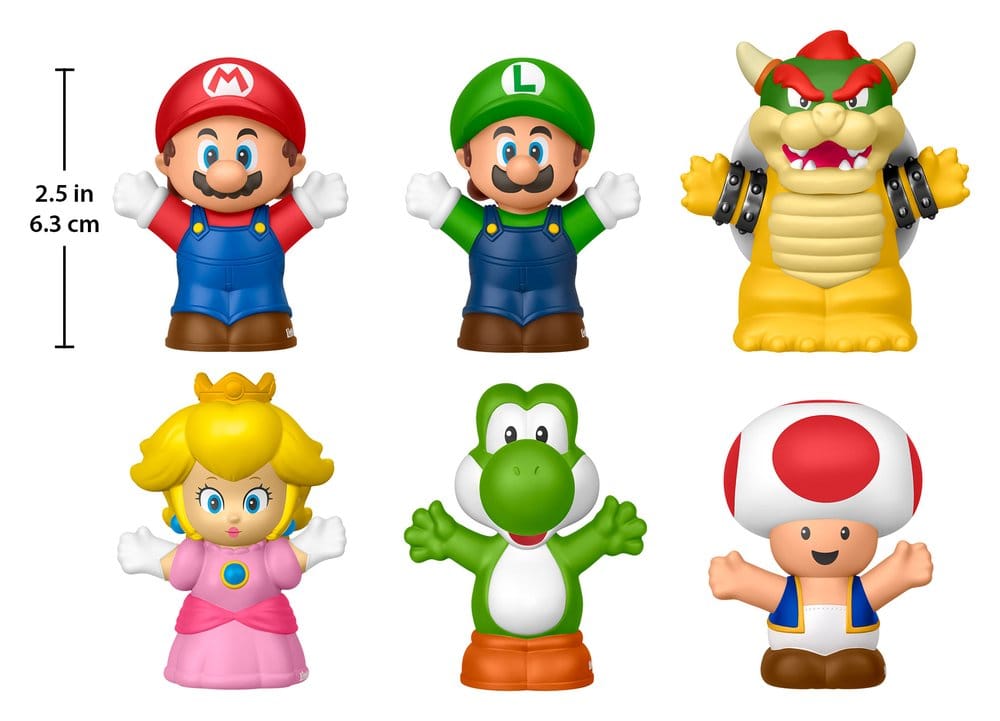 My Mario Little People Collector Mini Figure 6 Pack Mattel