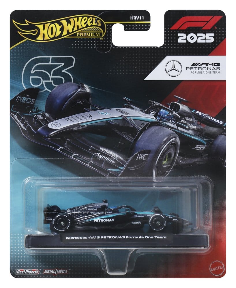 Formula 1 Hot Wheels Premium Die Cast Vehicle 1 64 Team Mercedes Benz Driver 1 Mattel