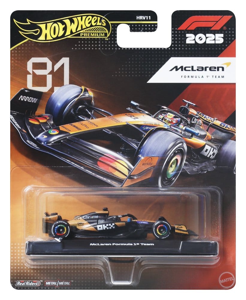 Formula 1 Hot Wheels Premium Die Cast Vehicle 1 64 Team McLaren Driver 1 Mattel