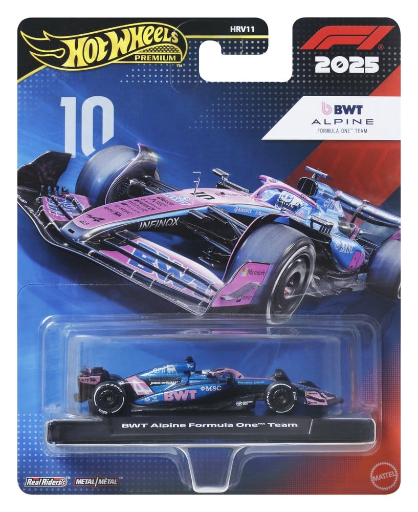 Formula 1 Hot Wheels Premium Die Cast Vehicle 1 64 Team Alpine Driver 1 Mattel