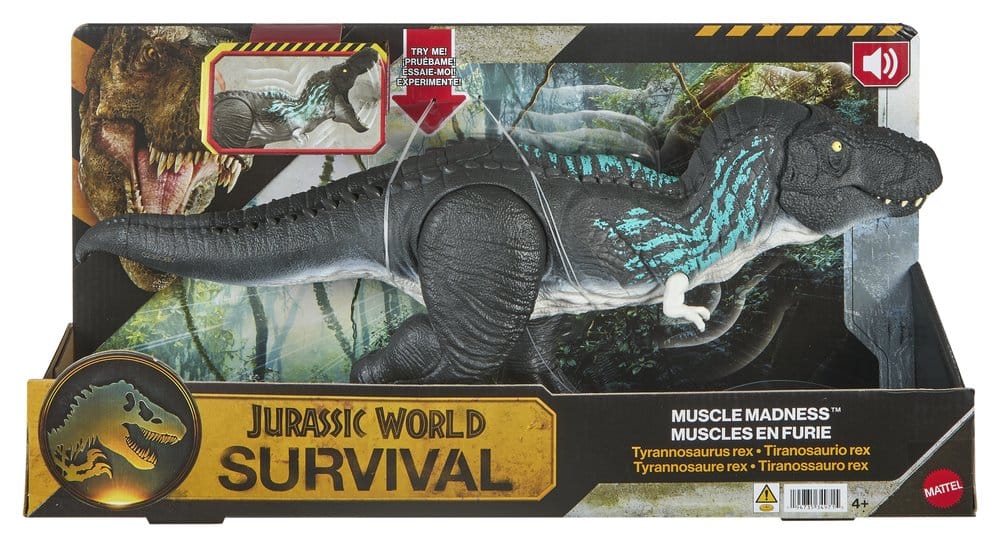 Jurassic World Survival Action Figure Muscle Madness Tyrannosaurus Rex Mattel