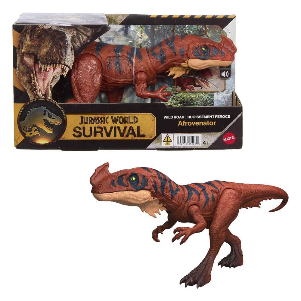 Jurassic World Survival Action Figure Wild Roar Afrovenator Mattel