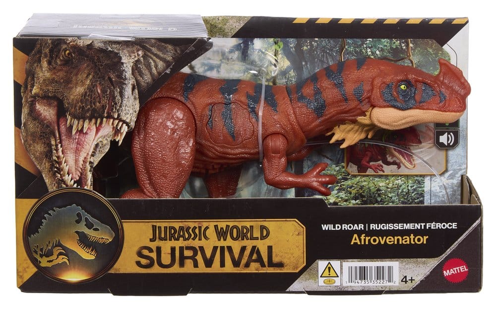 Jurassic World Survival Action Figure Wild Roar Afrovenator Mattel