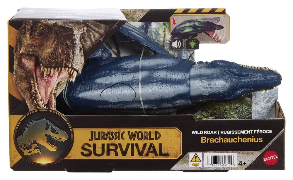 Jurassic World Survival Action Figure Wild Roar Brachauchenius Mattel