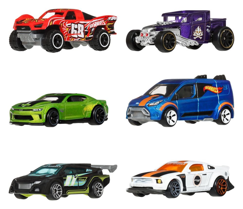 Hot Wheels Silver Series Die Cast Vehicle 6 Pack 1/64 Legends Mattel