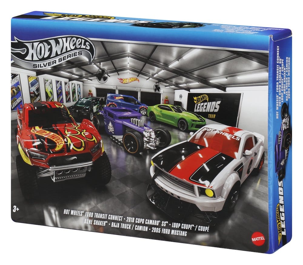 Hot Wheels Silver Series Die Cast Vehicle 6 Pack 1/64 Legends Mattel