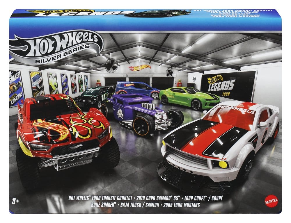 Hot Wheels Silver Series Die Cast Vehicle 6 Pack 1/64 Legends Mattel